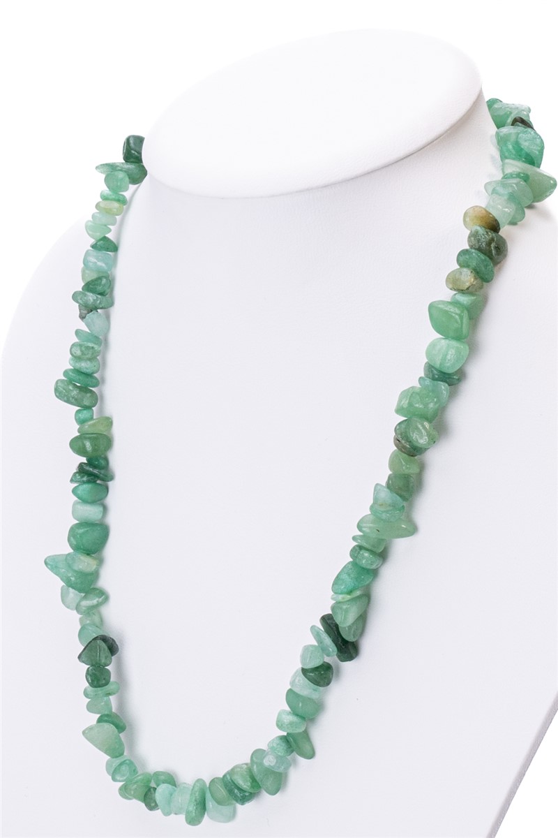 Women's Aventurine Natural Stone Necklace - Light Green #363272
