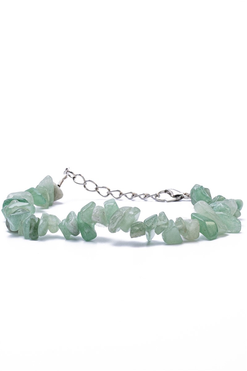 Aventurine Natural Stone Women's Bracelet - Light Green #363306