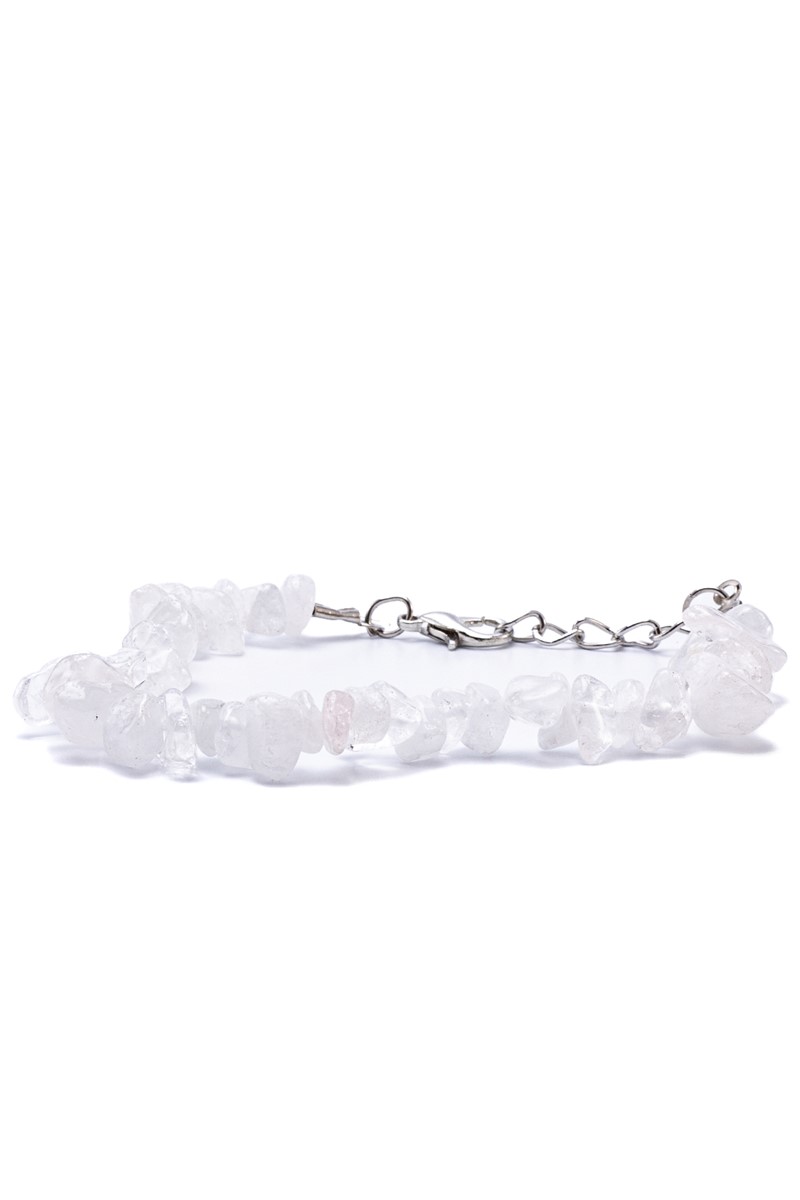 Bracciale da donna in pietra di luna naturale - bianco #363302