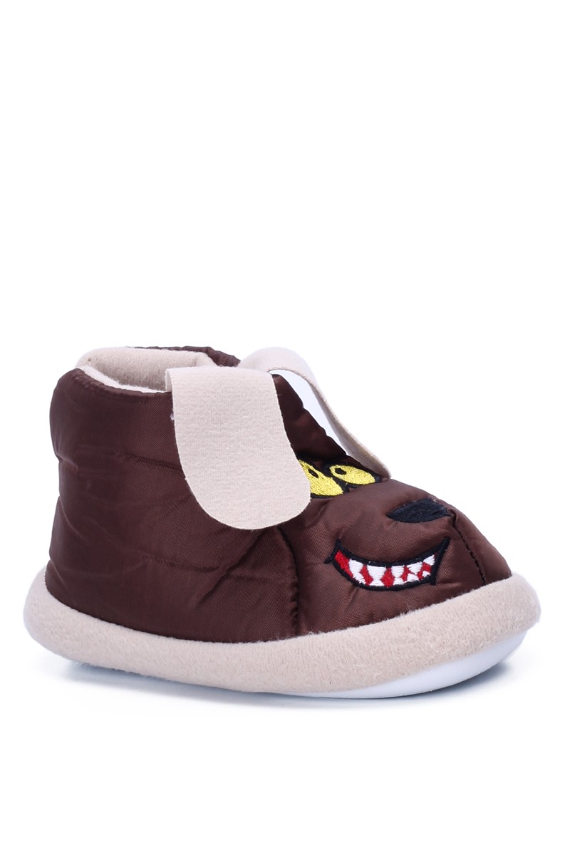 Kinder Hauschuhe PN04 - braun  #363344