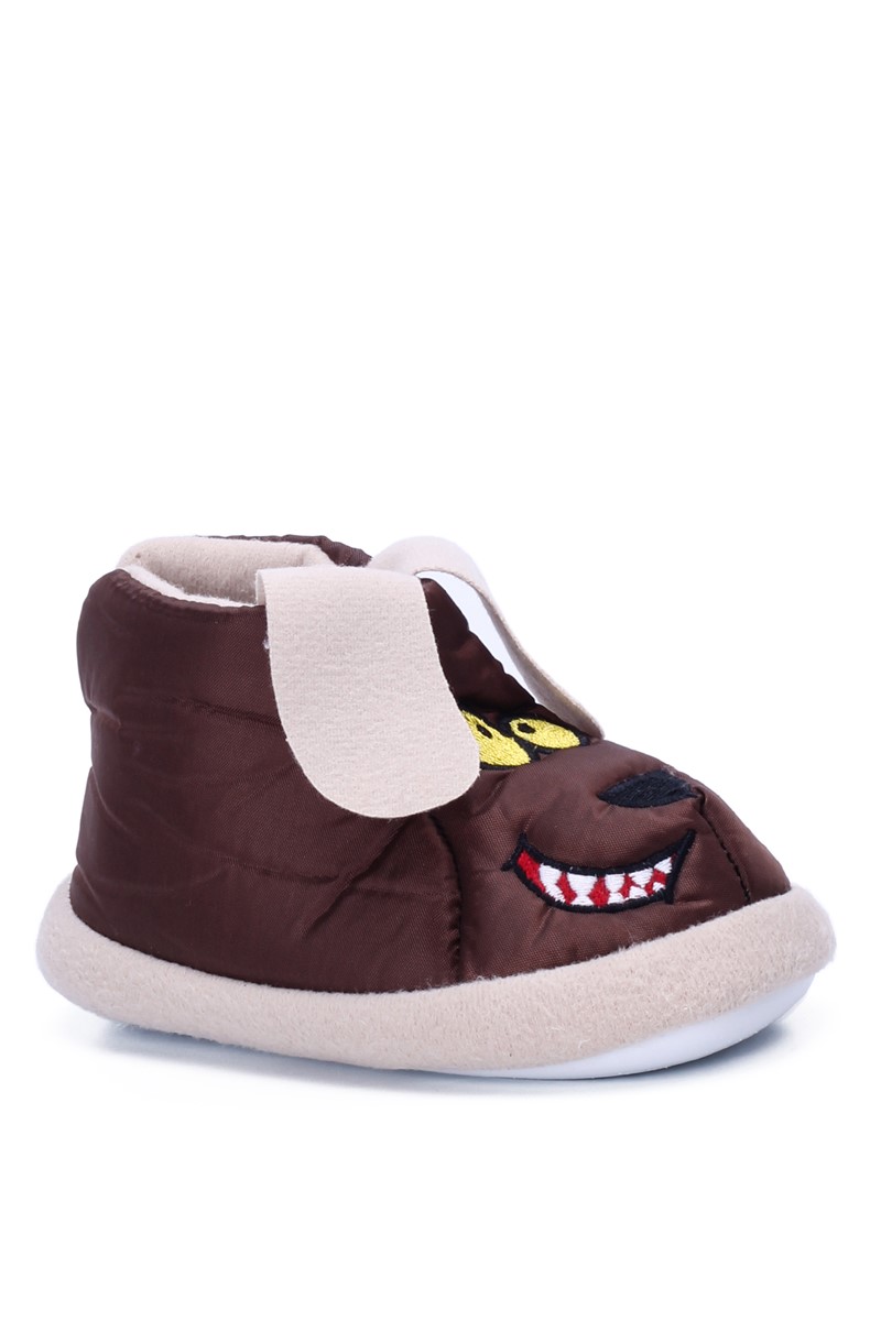 Pantofole da casa per bambini PN04 - Marrone #363344