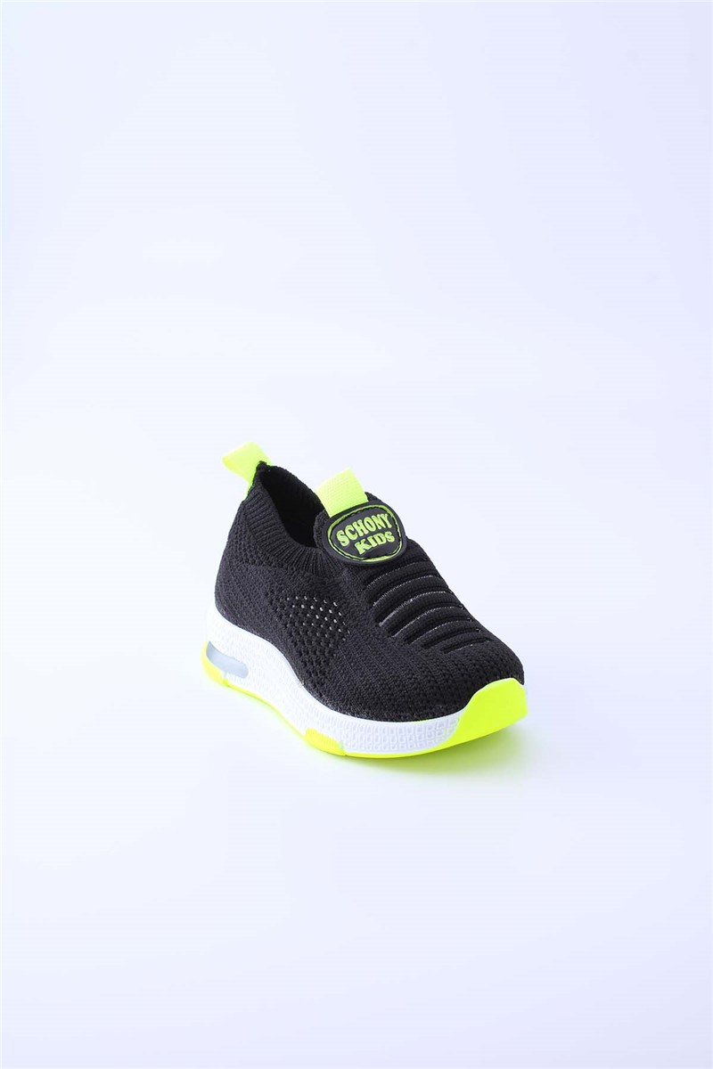 Children's textile sports shoes 3001 - Black #360252