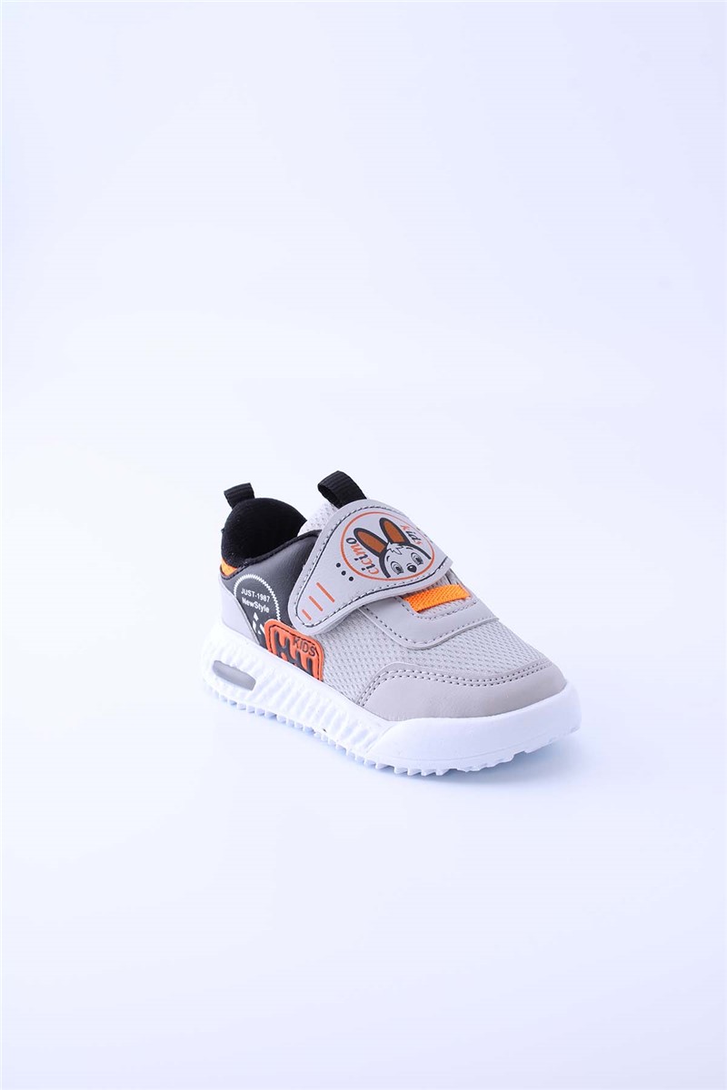 Scarpe Sportive Velcro Per Bambini 7176 - Grigio #360671