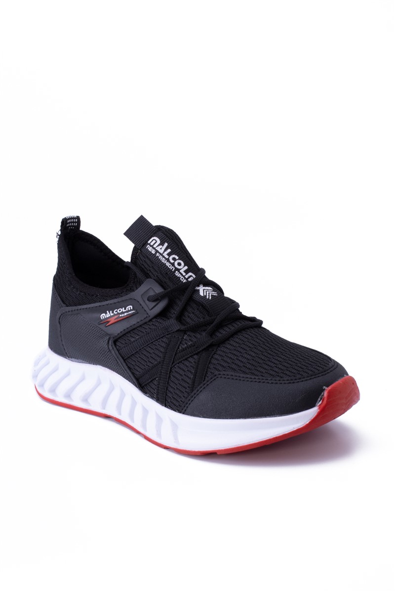 Men's Sports Shoes EZ1562 - Black with White #361013