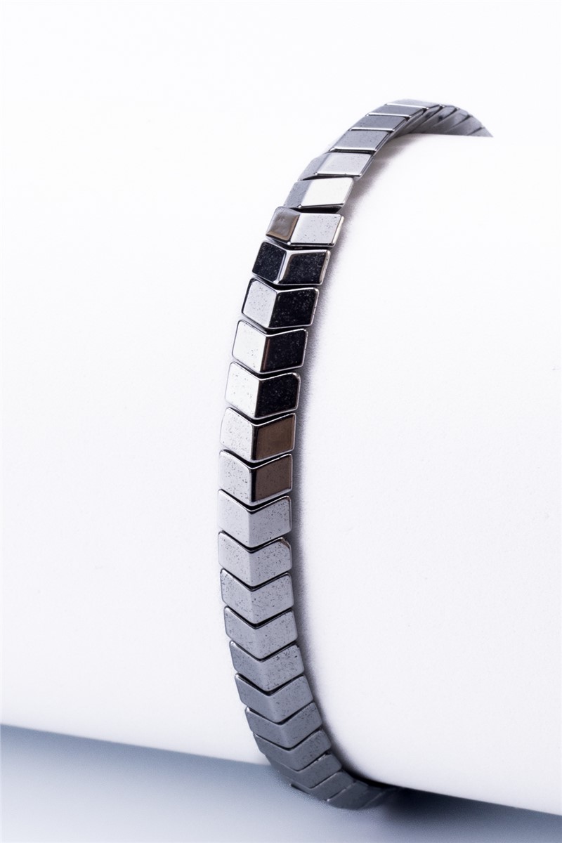 Men's Hematite Natural Stone Bracelet 6mm - Gray #363316