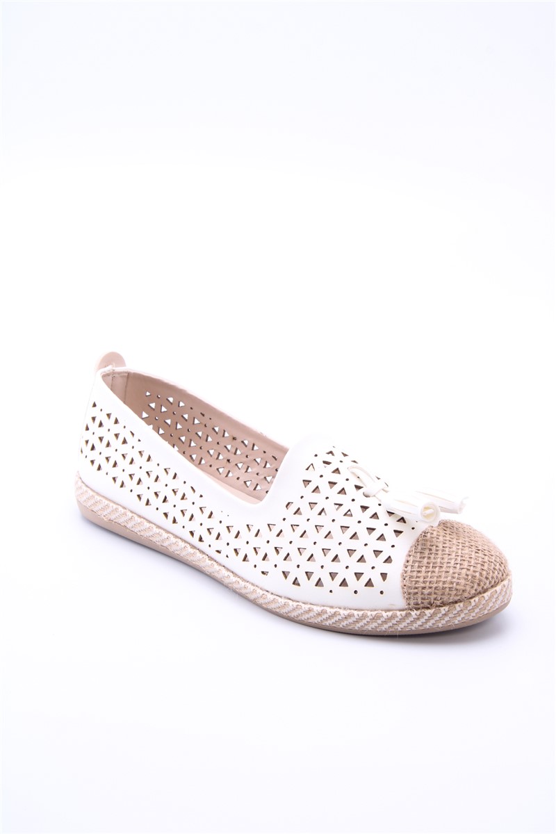 Women's Ballerina Shoes 7008 - White #360468