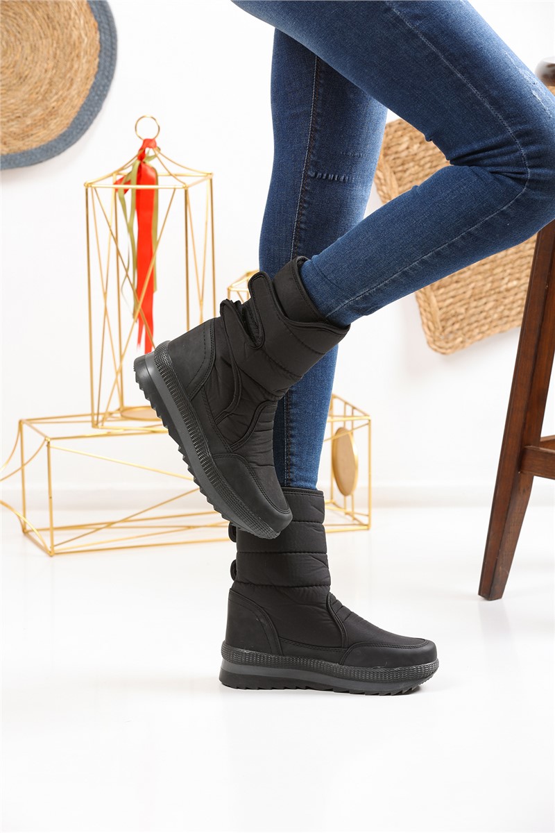 Women's Padded Snow Boots 3280 - Black #360274