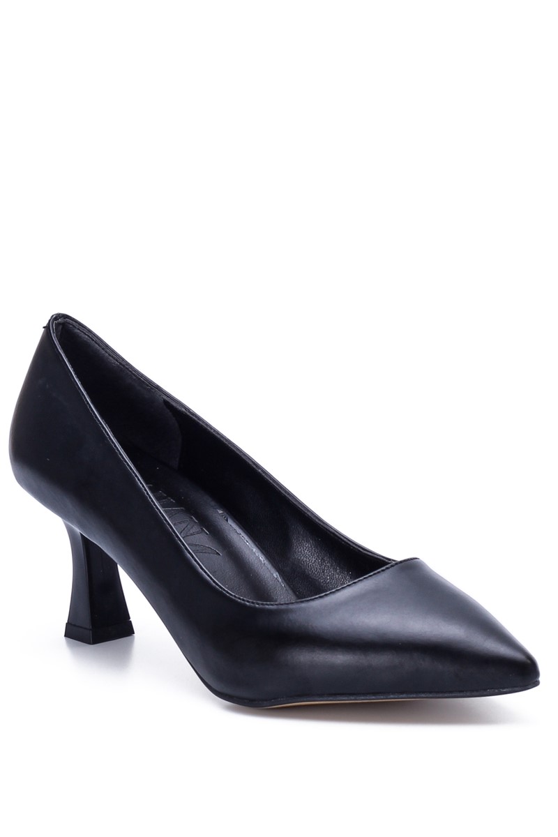 Women's Elegant Thin Heel Shoes 0002 - Black #363218