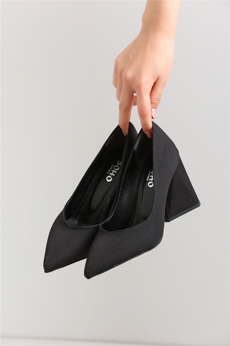Women's Formal Heeled Shoes SH188 - Black #366406