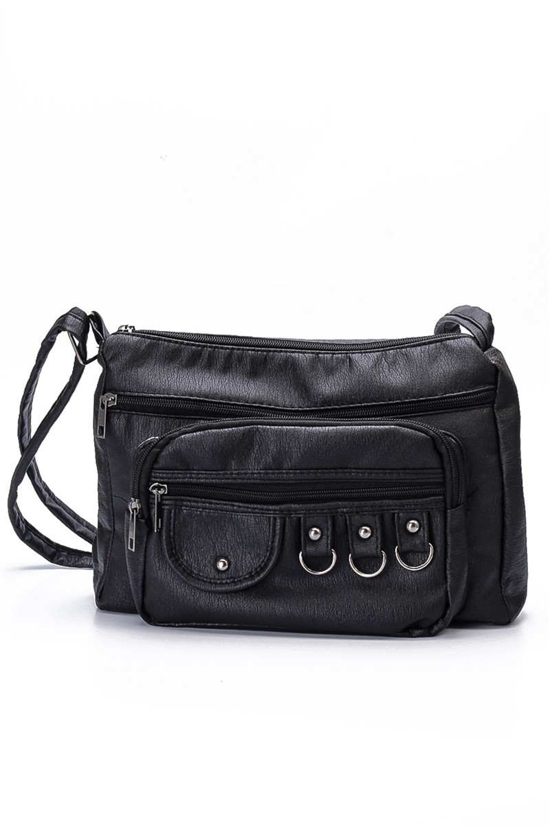 Long Handle Handbag - Black #364236