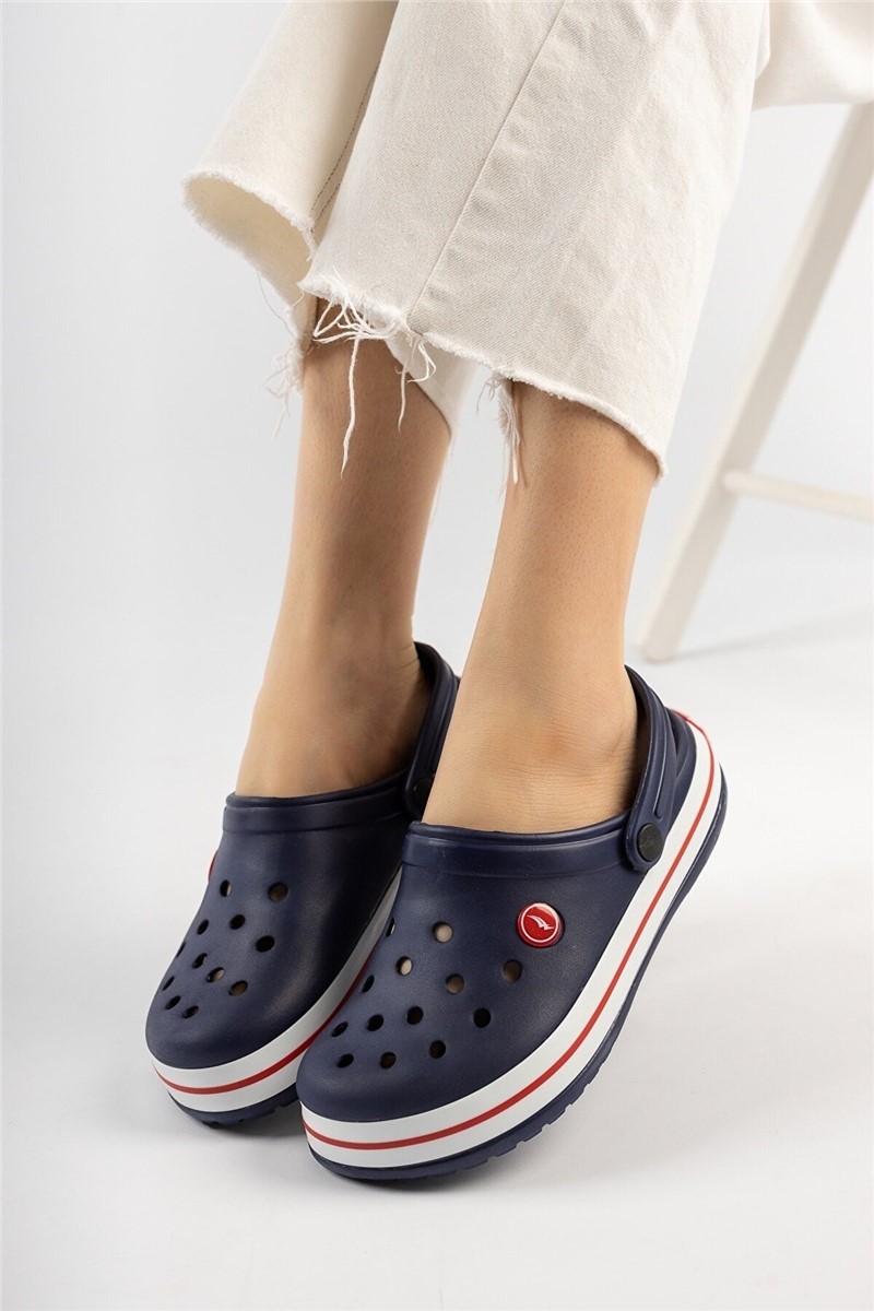 Pantofole con zoccoli da donna CEX-CRCS - Blu scuro # 360744