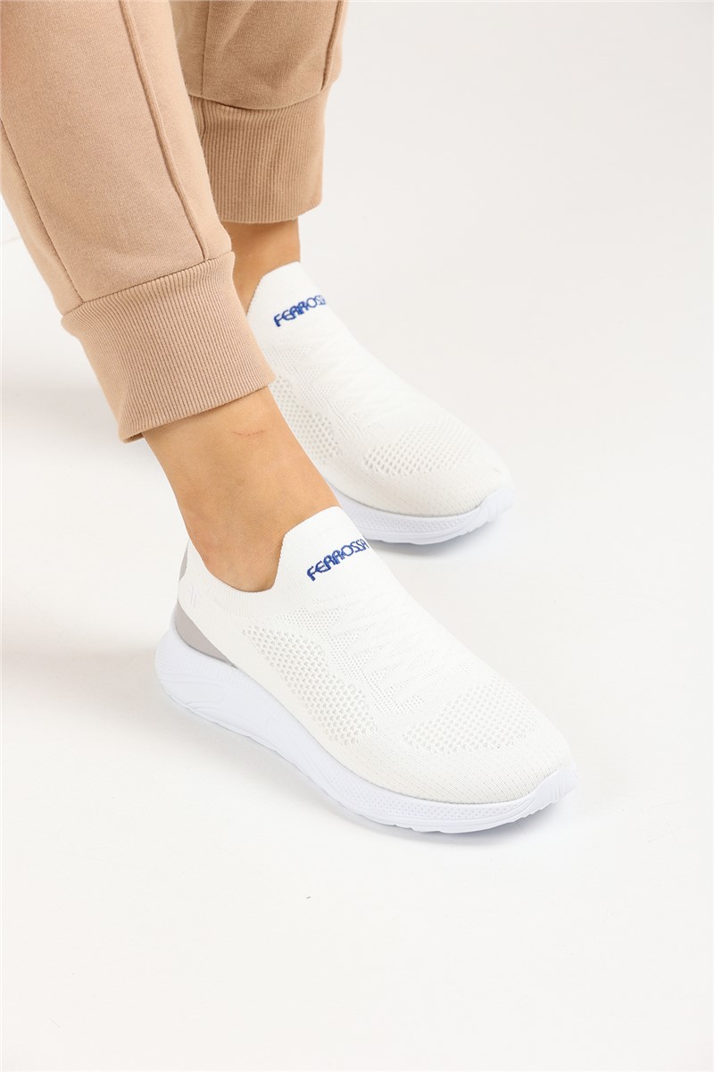 Women's Textile Sports Shoes 4915 - White #360366