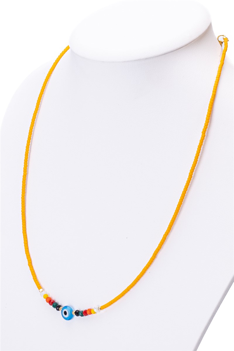 Collana da donna con accessorio in cristallo - Giallo #363295