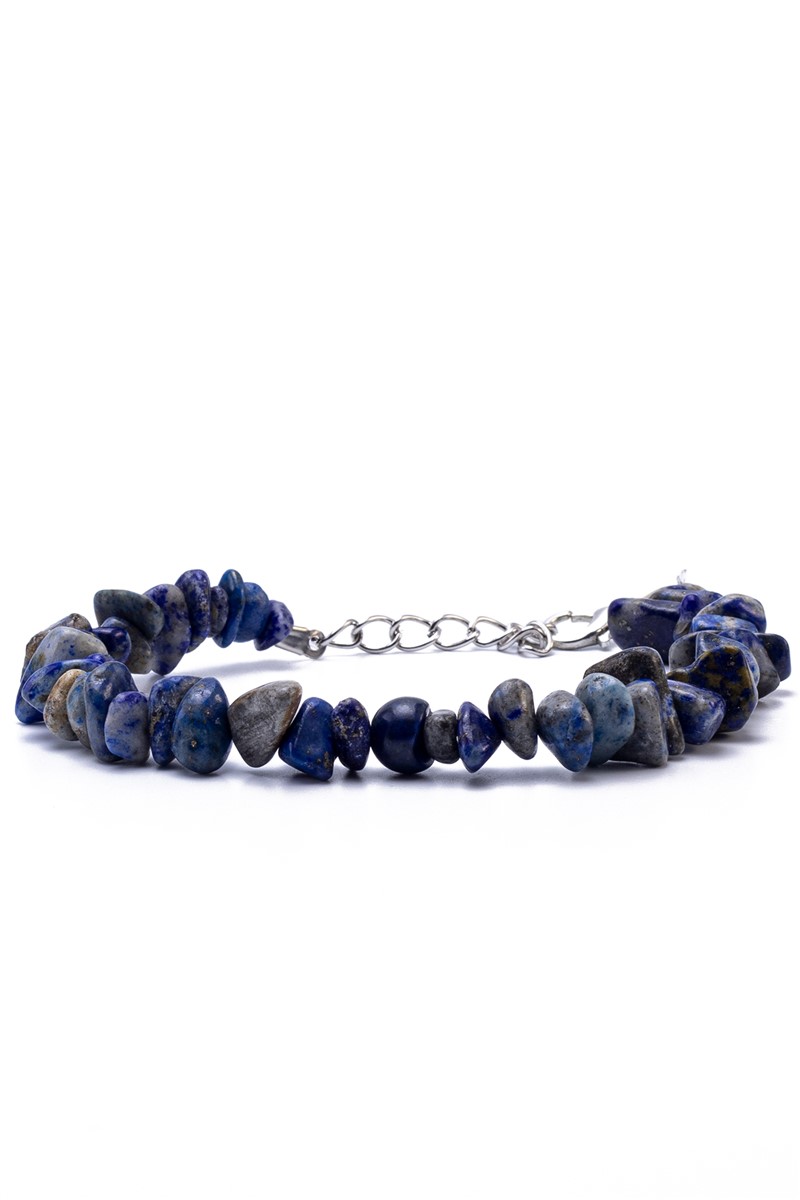 Women's Natural Stone Bracelet - Dark Blue #363305