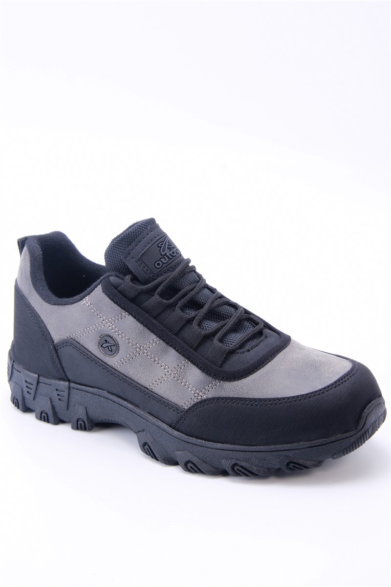 Unisex Hiking Boots EZ06 - Smoke Gray with Black #360989