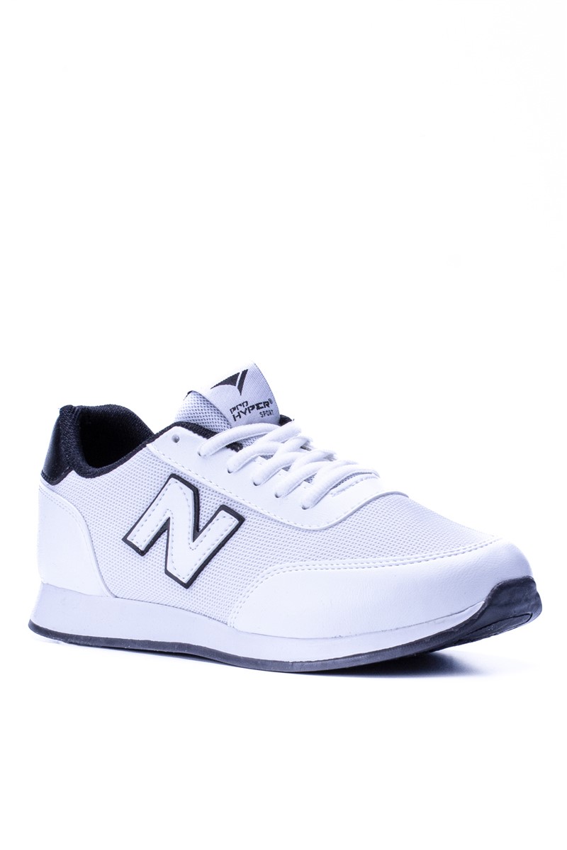 Unisex 1801A Lace Up Athletic Shoes - White #371743