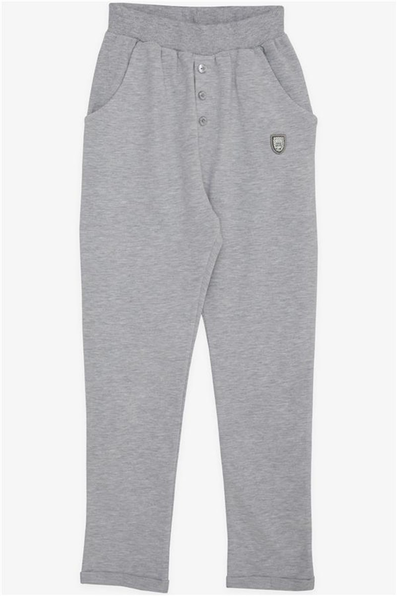 Dječji sportski donji dio za dječake - svijetlo sivi melanž #410386