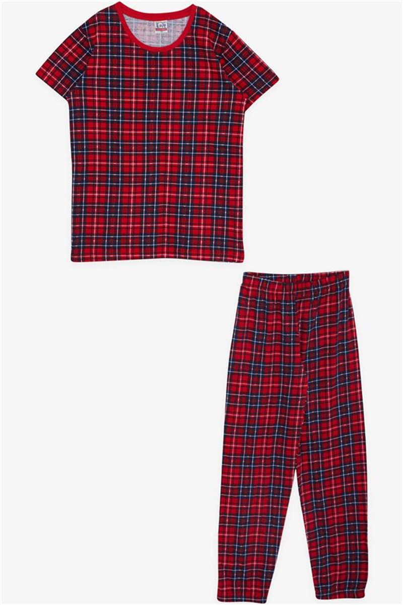 Dječja karirana pidžama za dječake - Crvena #406584