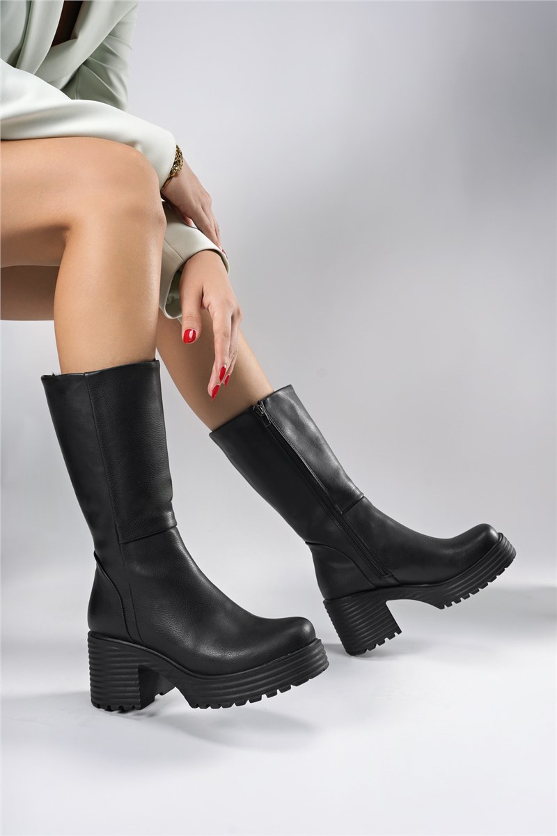 Women's Platform Boots 0012270 - Black #403762