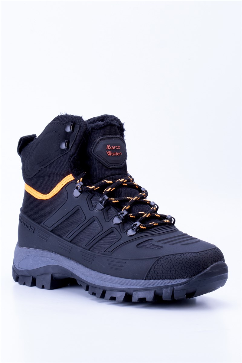T40 Scrawl Unisex Hiking Boots - Black with Orange #394288