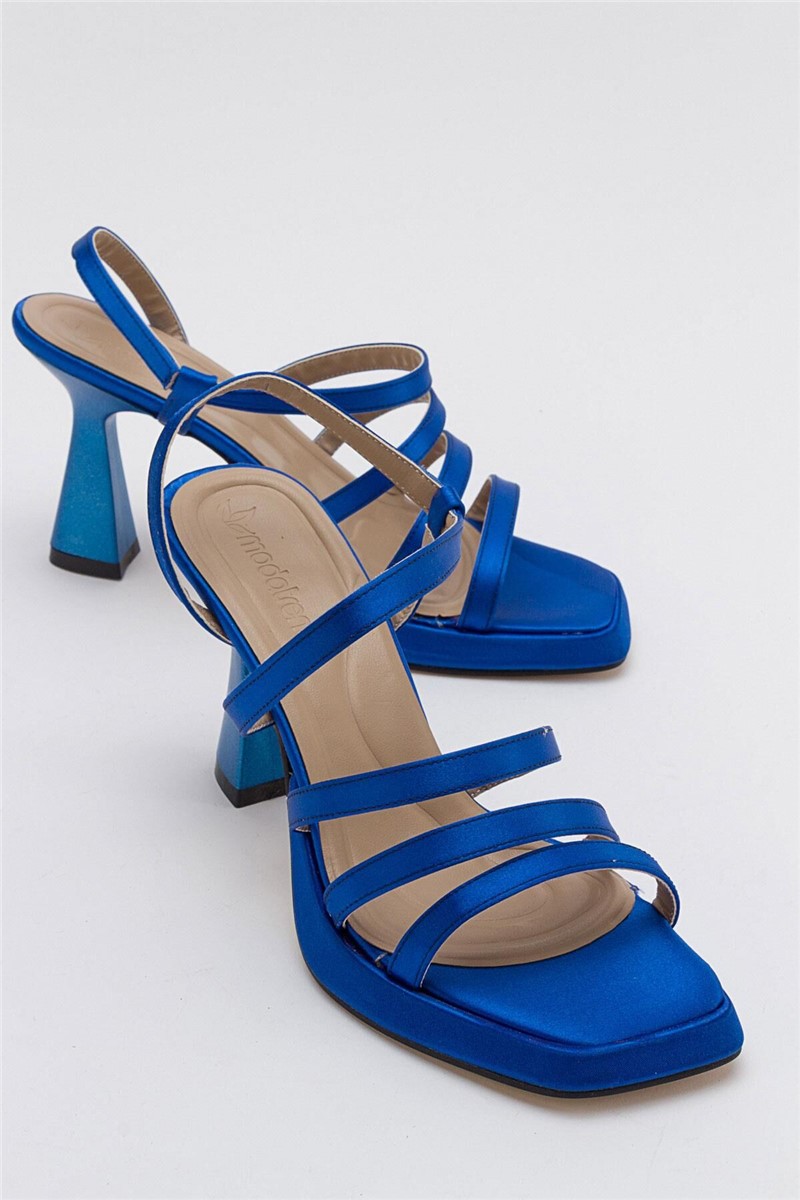 Sandali con plateau da donna - Blu brillante #382856