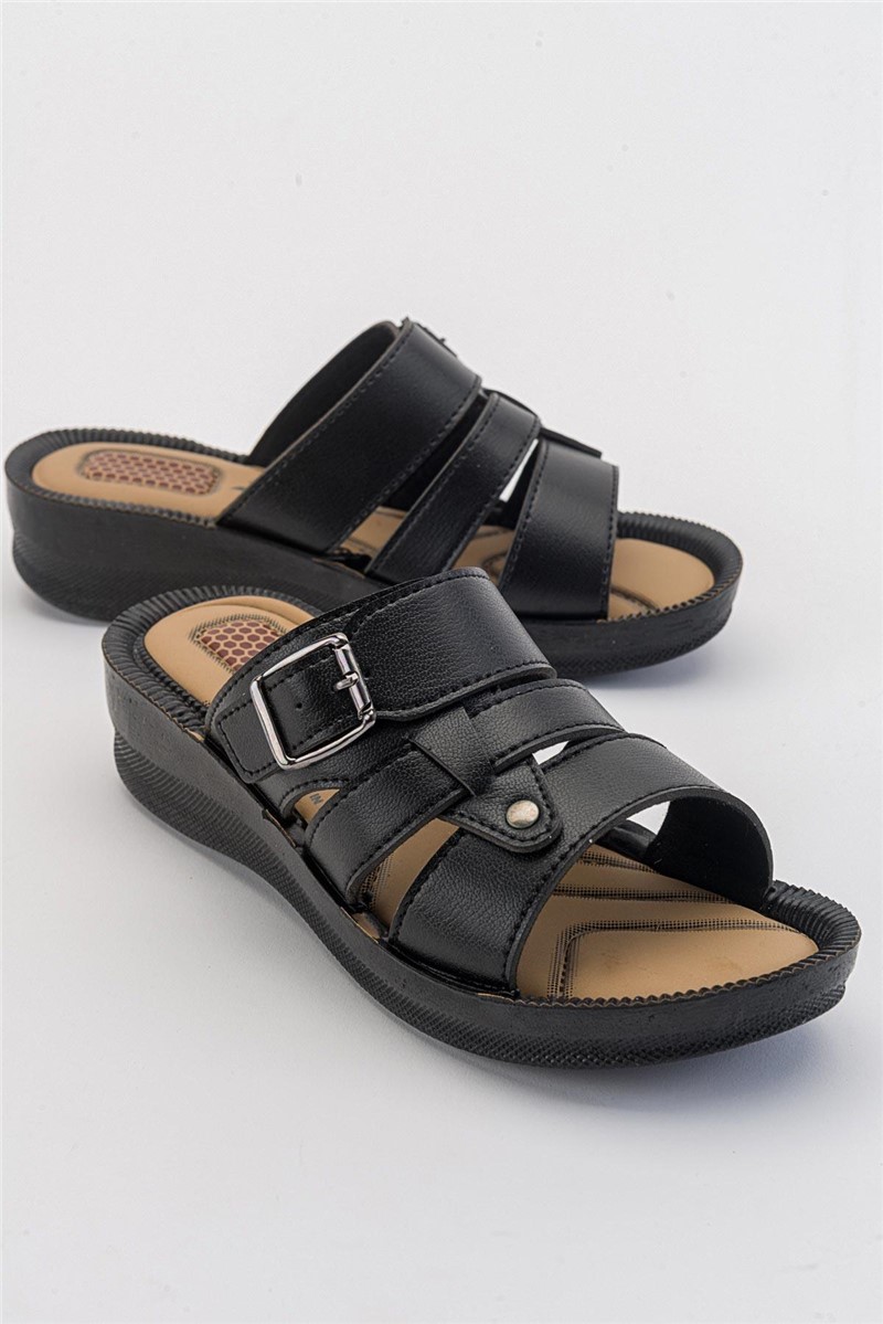 Chinelos Casuais Femininos - Pretos #381853