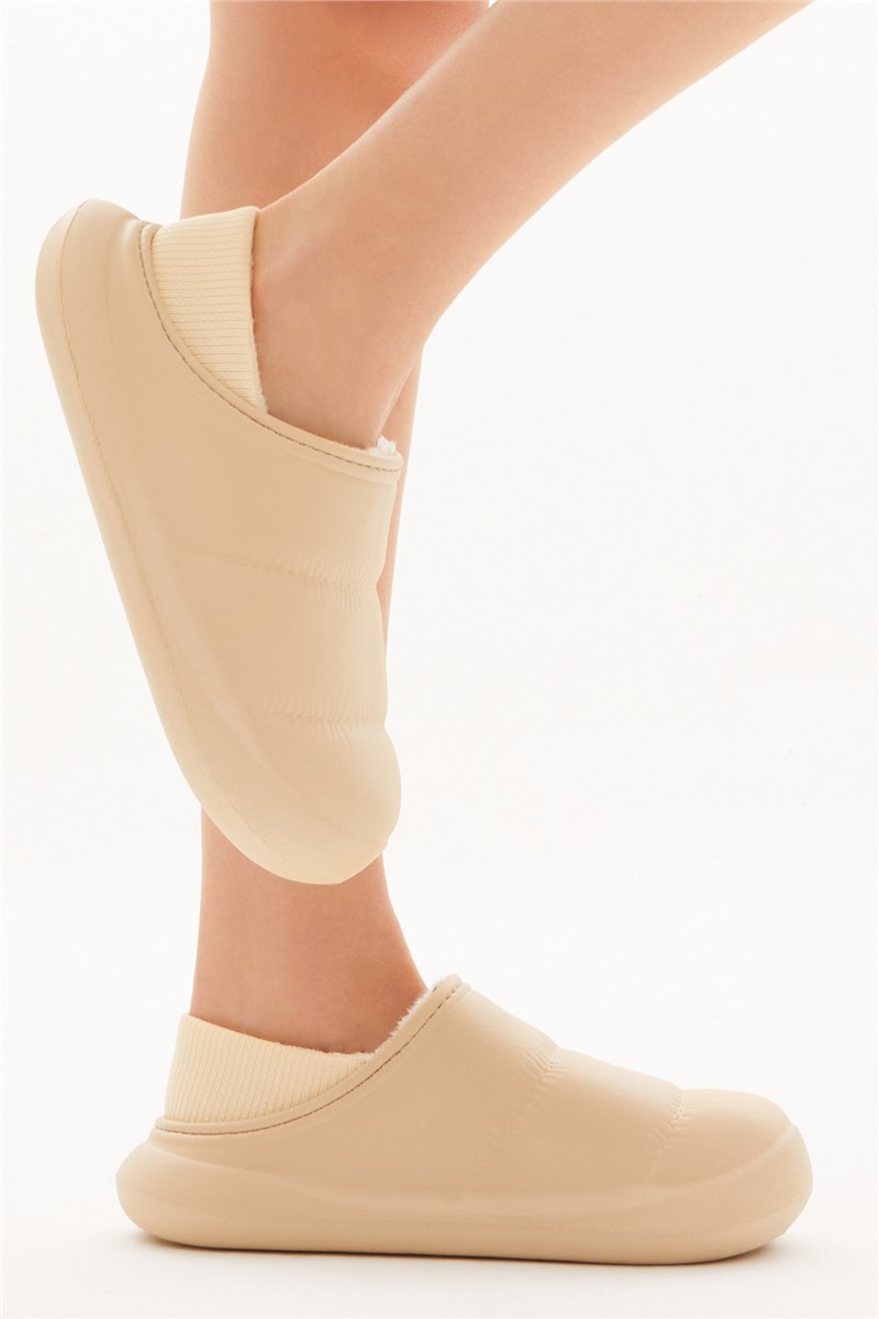 Pantofole scarabocchiate da donna - Beige #400775