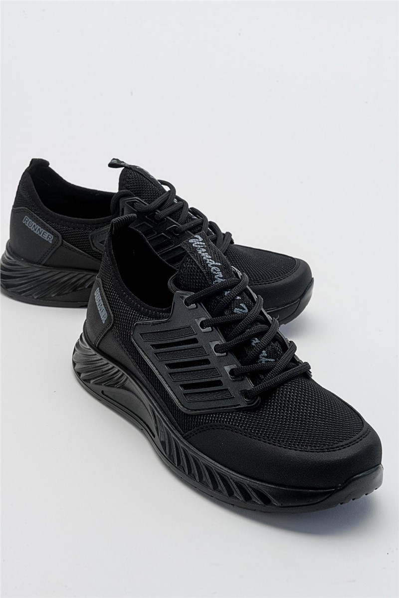 Men's Lace Up Sports Shoes - Black #381752