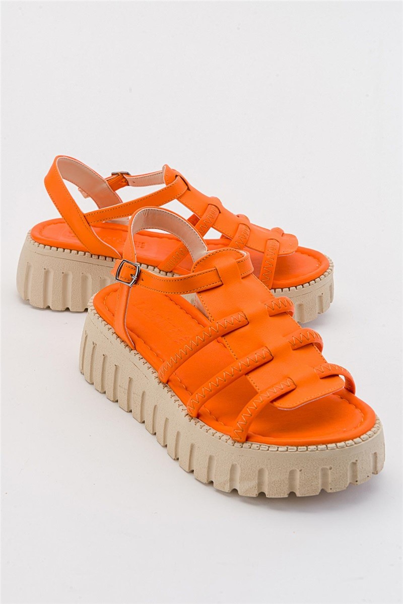 Sandali casual da donna - Arancione #381869