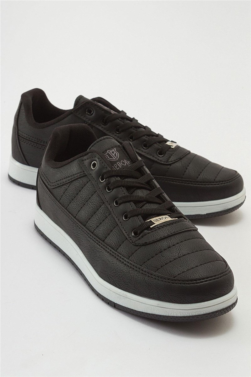 Men's Lace Up Sports Shoes - Black #402255