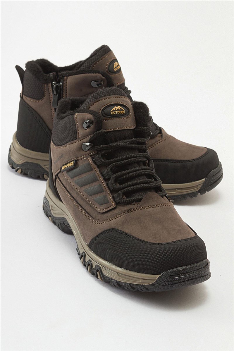 Scarponi da trekking da uomo - Marrone con nero #411002