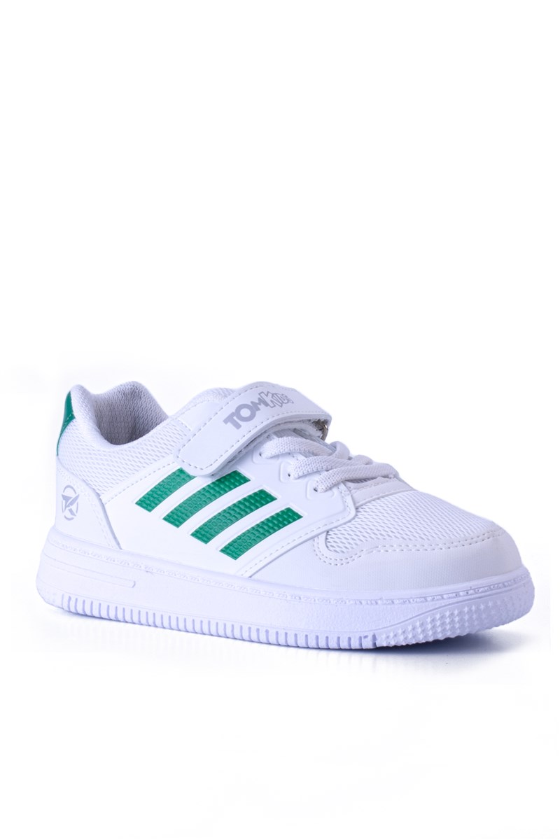 Scarpe sportive per bambini T103 - Bianco con verde #394285
