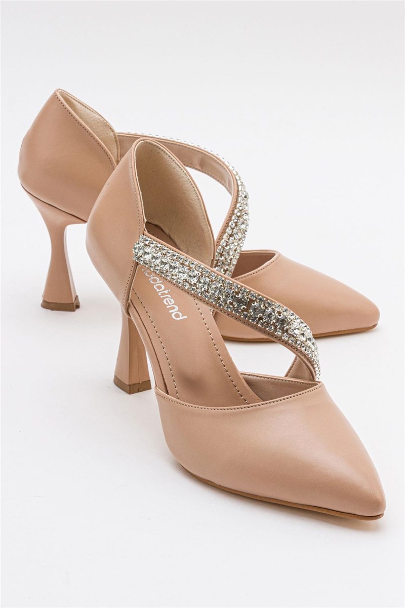 Women's Elegant Heeled Shoes - Beige #385452