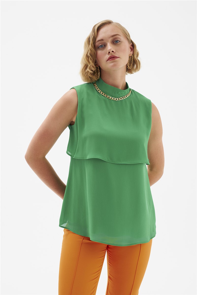 Ženska bluza bez rukava - zelena #334183