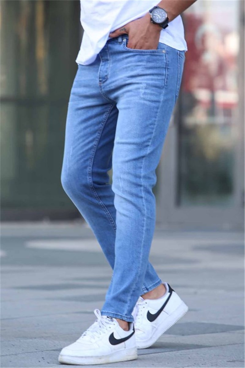 Men's Skinny Fit Pants T6315 - Light Blue #362300