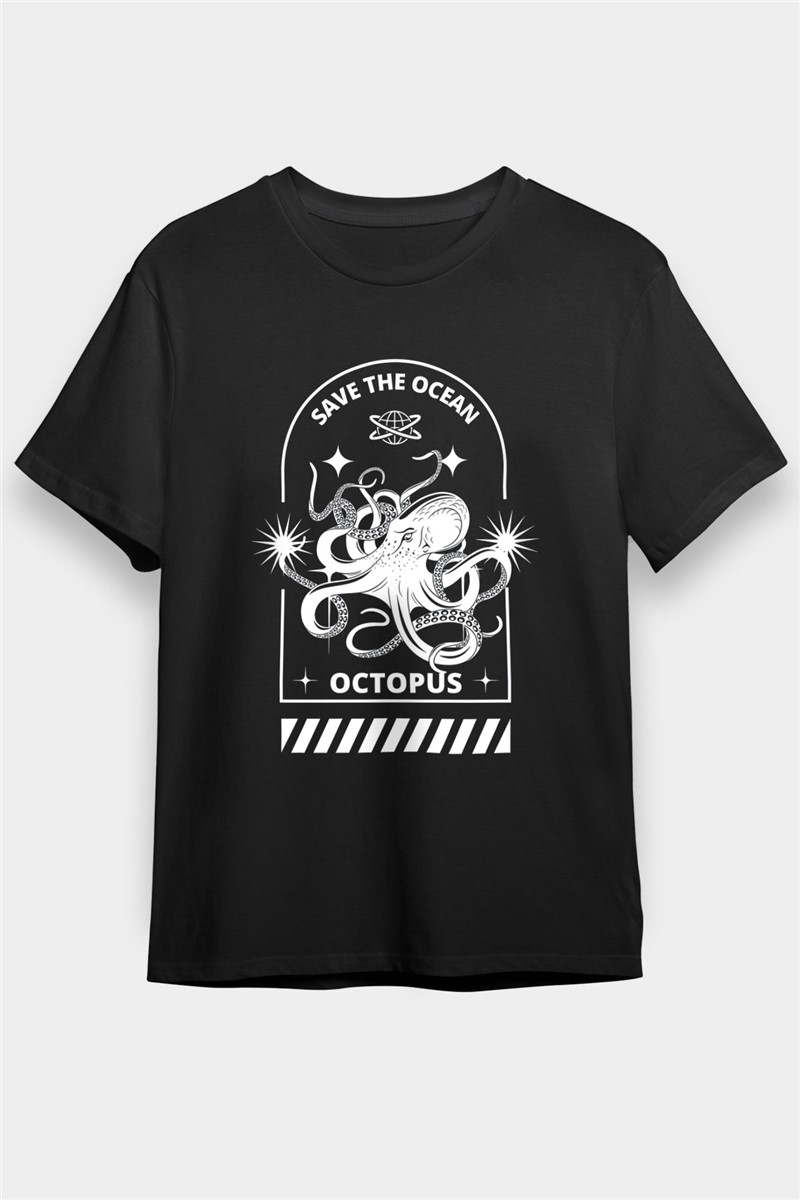 Unisex Print T-Shirt - Black #376027