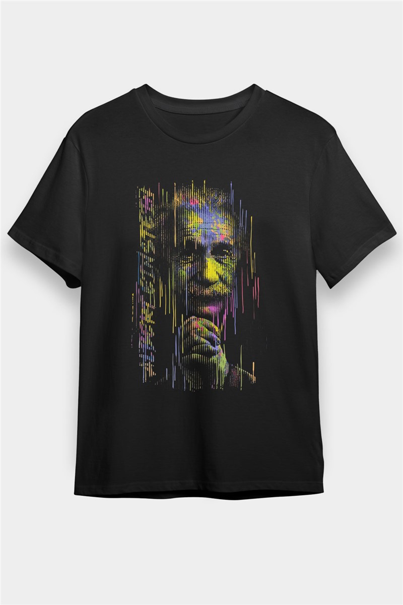 Unisex Print T-Shirt - Black #378023