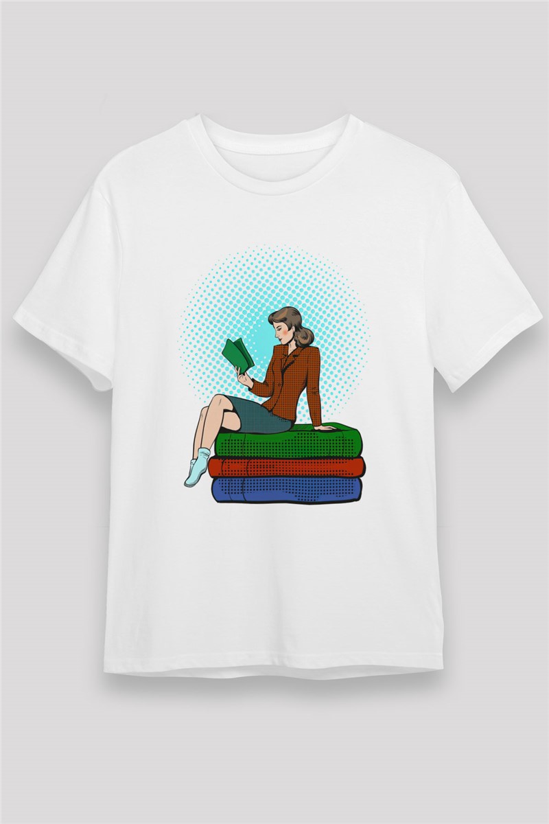 Unisex Print T-Shirt - White #372577