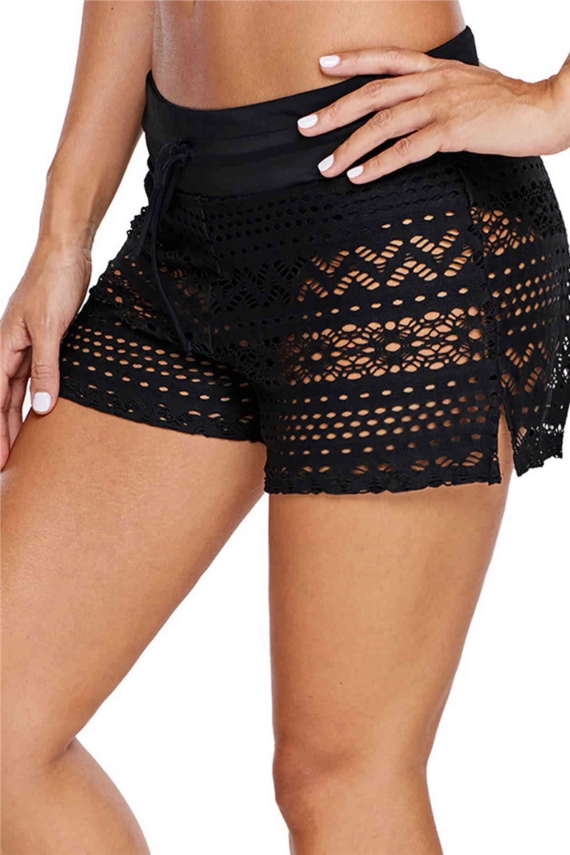 Women's swimsuit with lace - bottom - Black # 309879