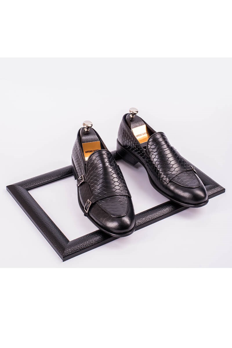 ANTONIO GARCIA Herren offizielle Lederschuhe  - schwarz 202108355583