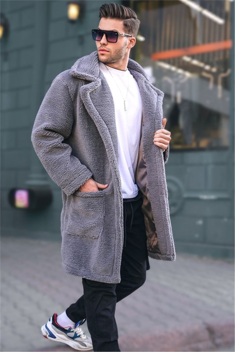 Men's Plush Lined Coat 6311 - Anthracite #363722