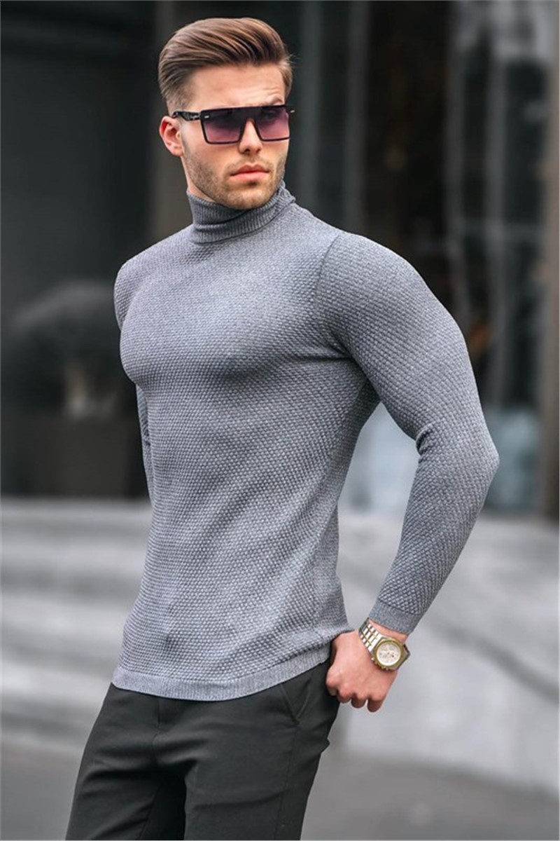 Men's Knitted Sweater 6306 - Anthracite #367684