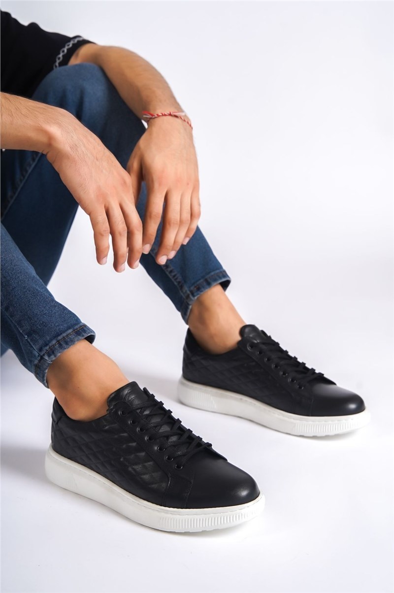 Men's Genuine Leather Shoes BA0311 - Black #385065