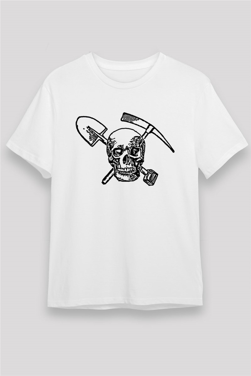 Unisex majica s printom - bijela #372428