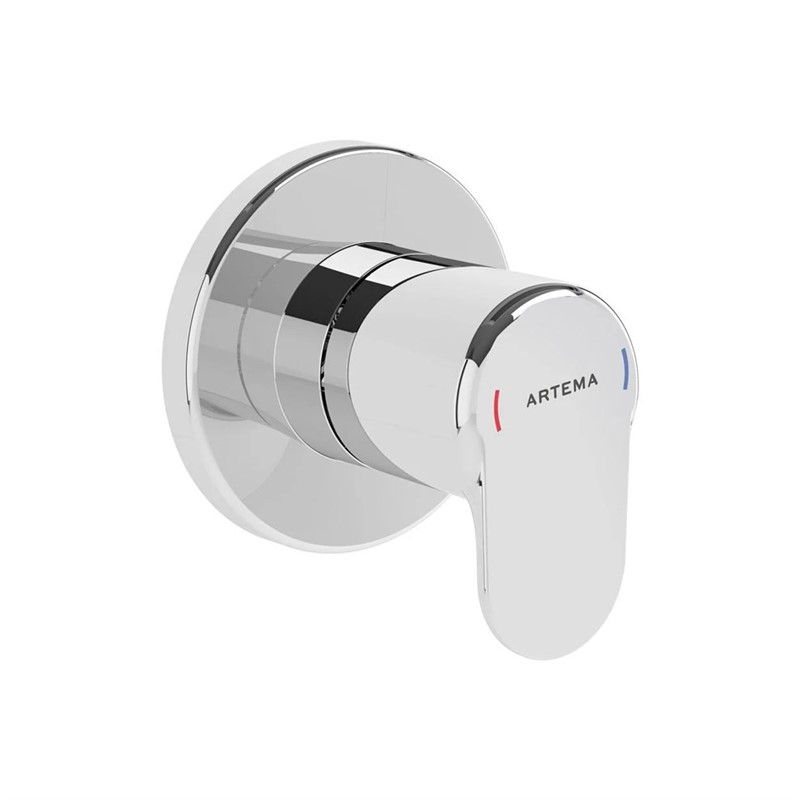 Artema Root Round Built-in Shutoff Valve - Chrome #352207