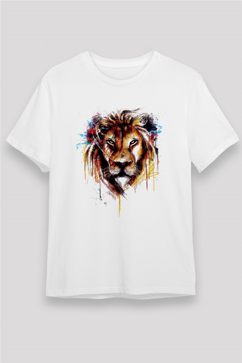 Unisex Print T-Shirt - White #375434
