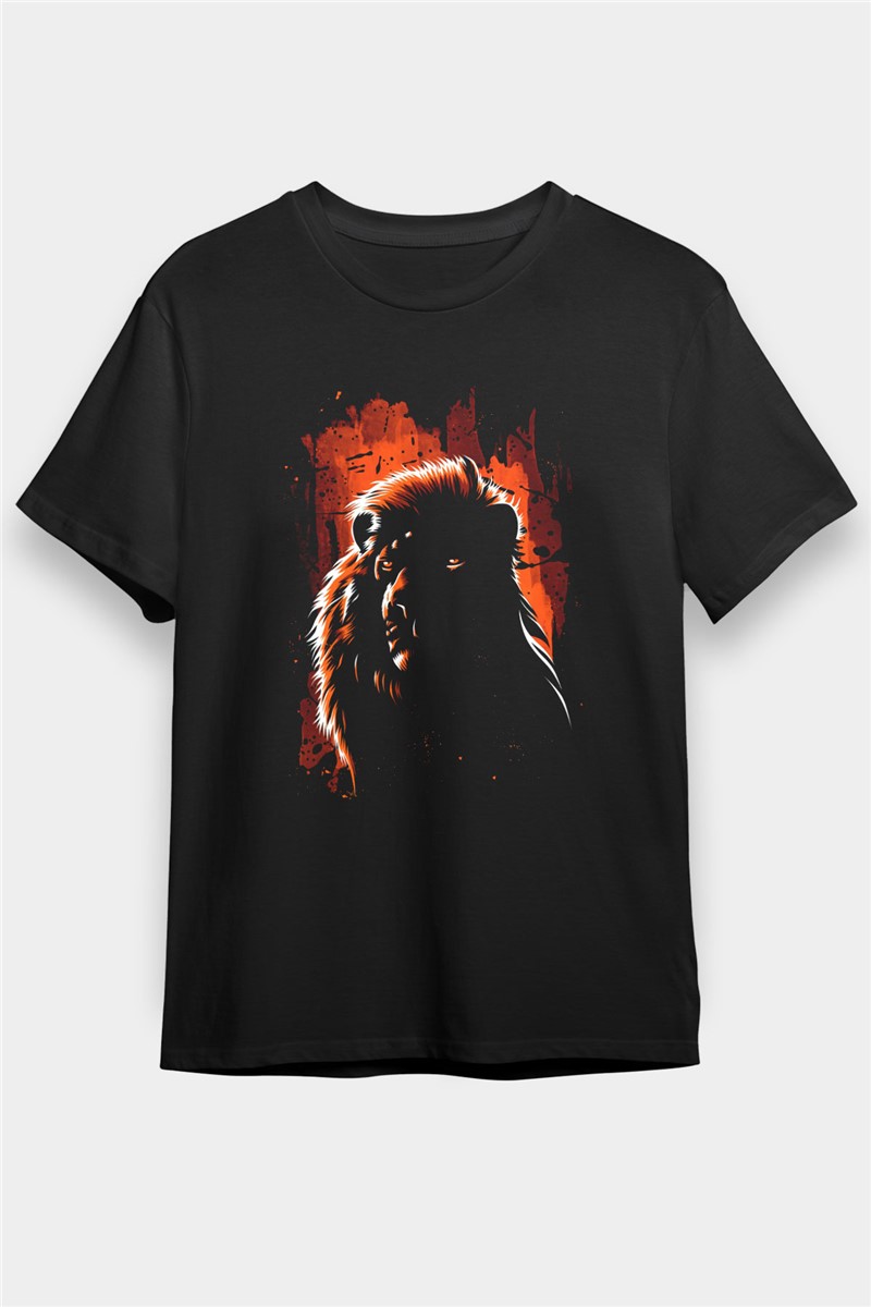 Unisex Print T-Shirt - Black #373540