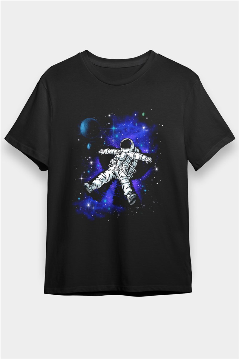 Unisex Print T-Shirt - Black #372552