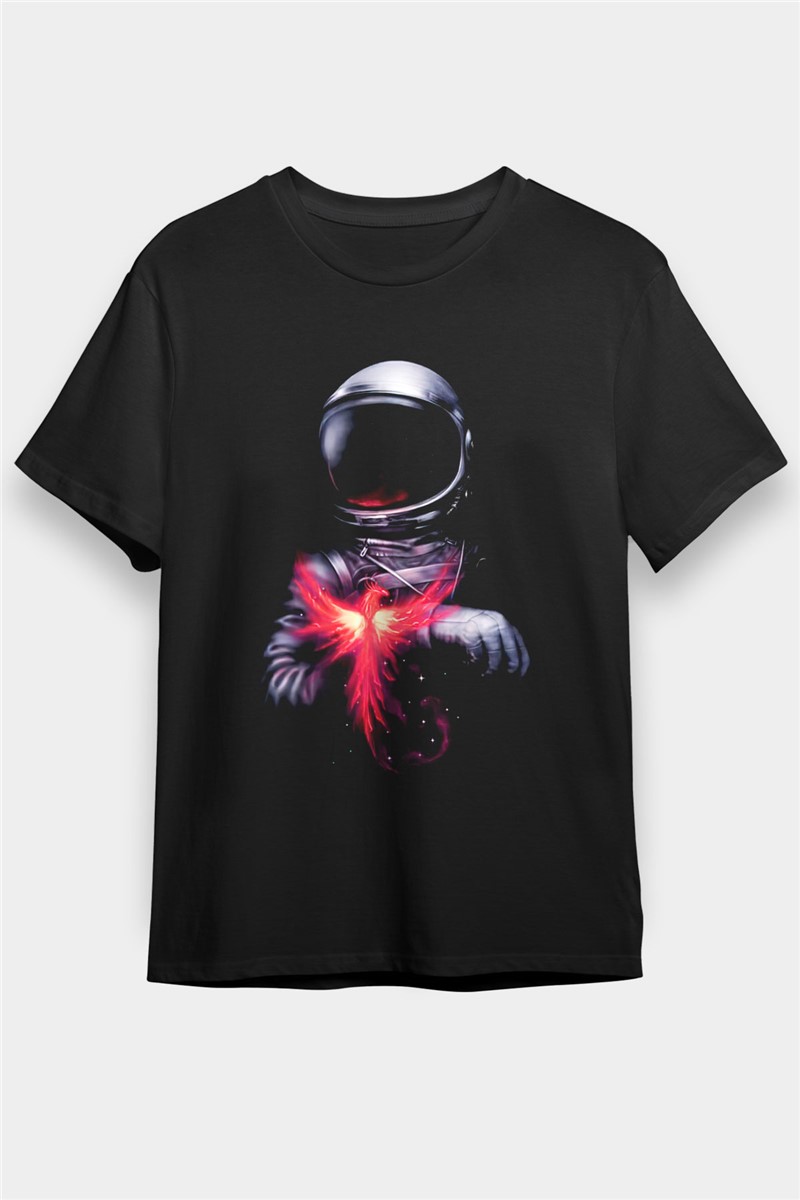 Unisex Print T-Shirt - Black #372554