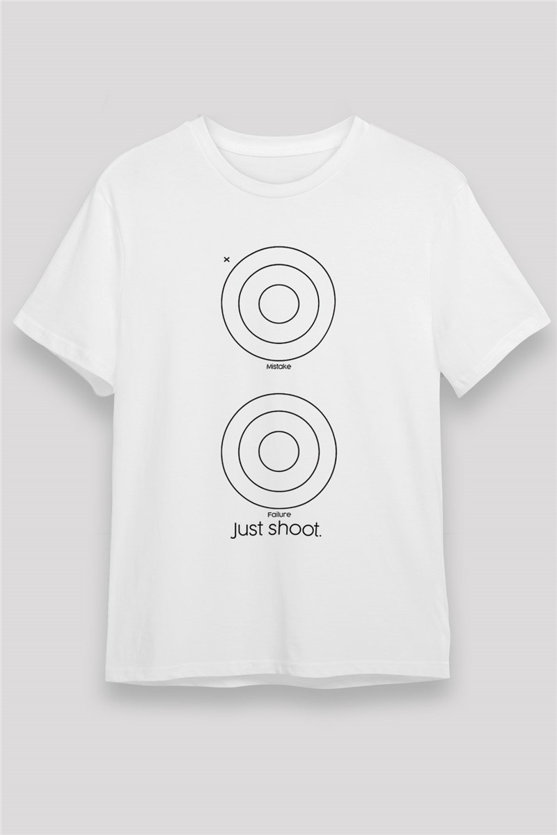 Unisex Print T-Shirt - White #376874